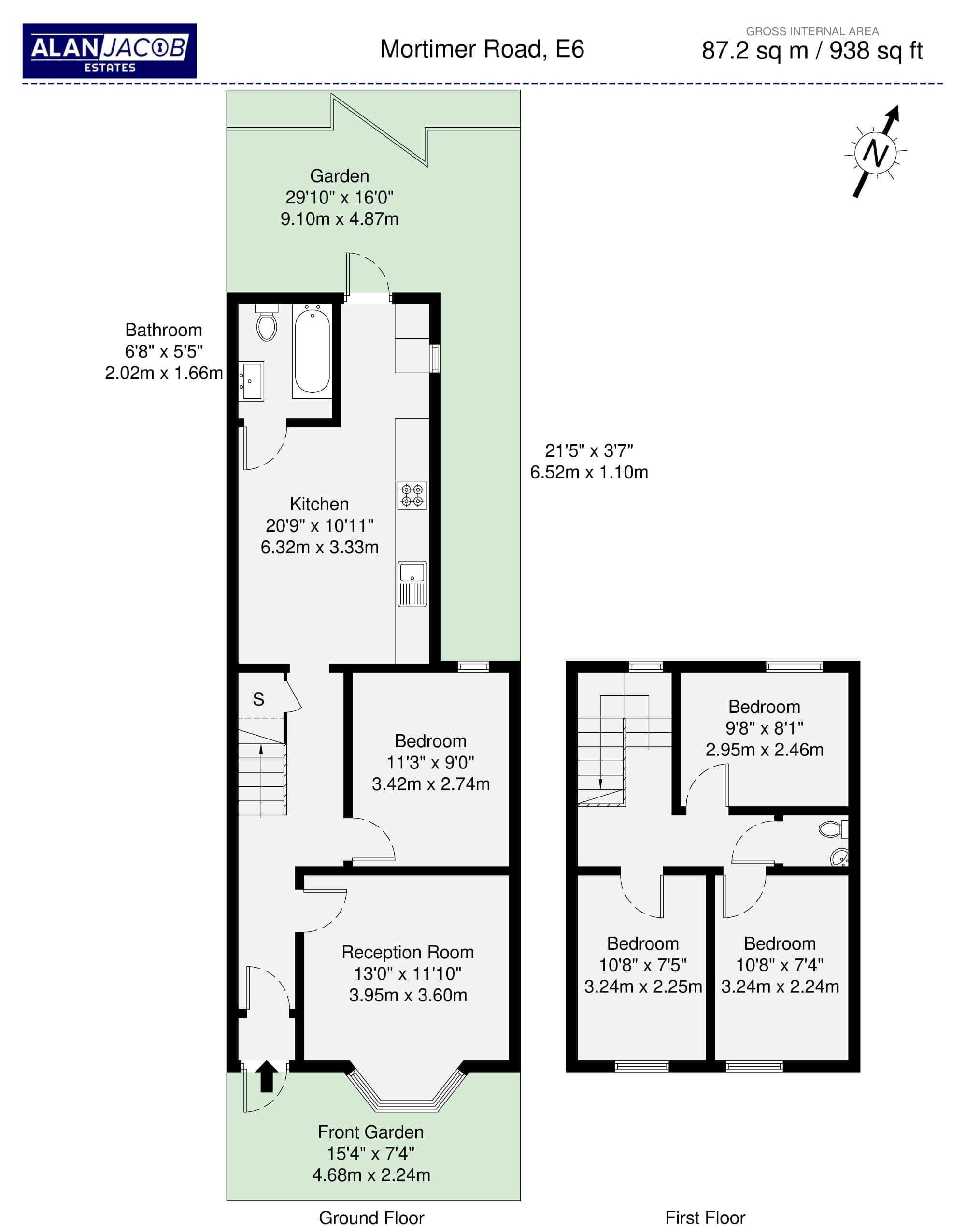 Floorplan for 3 Bedroom House in London